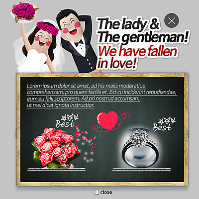 PSD 식물 템플릿 커플 여자 남자 꽃 행복 웨딩드레스 웹템플릿 결혼 팝업 이벤트팝업 웹팝업 사랑 사람 정장 턱시도 이벤트 두명 장미 반지 보석 설레임 레이어팝업 이미지템플릿 드레스 옷 감정 장신구 관계 광석 파일형식