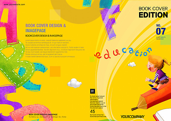 PSD 구름 템플릿 편집 북디자인 알파벳 영어 여자 교육 어린이 리플렛 북커버 한명 사람 팜플렛 연필 잡지 여자만 여자한명만 어린이만 소녀만 소녀한명만 표지샘플 이미지템플릿 자연요소 문자 1 학용품 간행물 필기구 파일형식