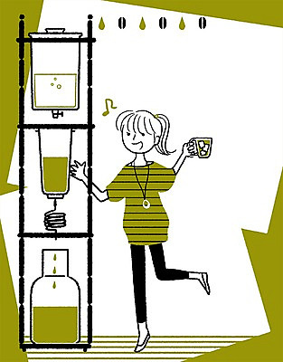 PSD 계절 여자 커피 음료 일러스트 한명 사람 성인 컵 여름 얼음 시원함 더치커피 여자만 여자한명만 성인여자만 성인만 국내일러스트 자연요소 1 식기 파일형식