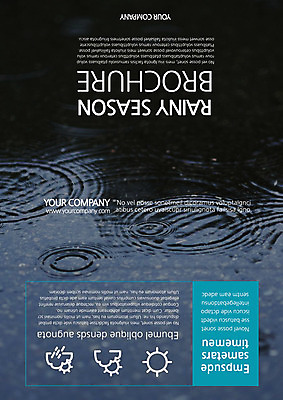 PSD 구름 템플릿 편집 표지디자인 북디자인 출판디자인 리플렛 북커버 3단접지 날씨 팜플렛 사람없음 태양 비 빗방울 장마 이미지템플릿 자연요소 비_날씨 파일형식