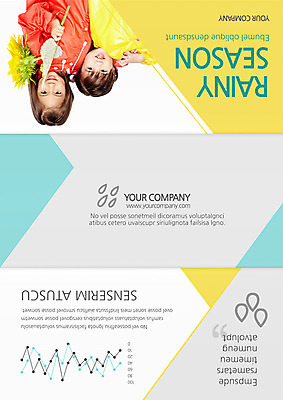 PSD 서양인 외국인 식물 템플릿 편집 표지디자인 북디자인 출판디자인 여자 꽃 어린이 리플렛 북커버 3단접지 날씨 사람 팜플렛 두명 비 빗방울 우비 장마 여자만 어린이만 소녀만 이미지템플릿 자연요소 옷 인종 비_날씨 파일형식