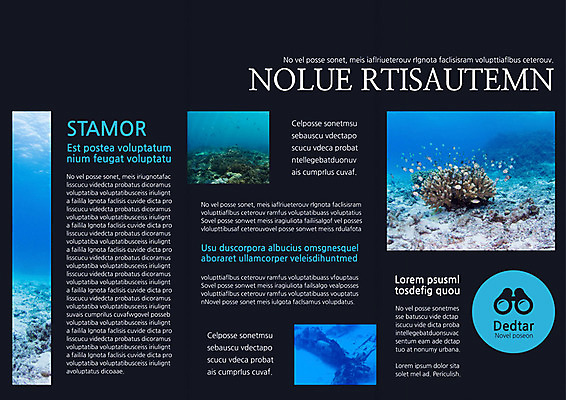 PSD 템플릿 편집 표지디자인 북디자인 출판디자인 계절 내지 리플렛 여행 북커버 3단접지 휴가 어류 팜플렛 사람없음 여름 바닷속 망원경 산호 이미지템플릿 수중 수중동물 자포동물 파일형식