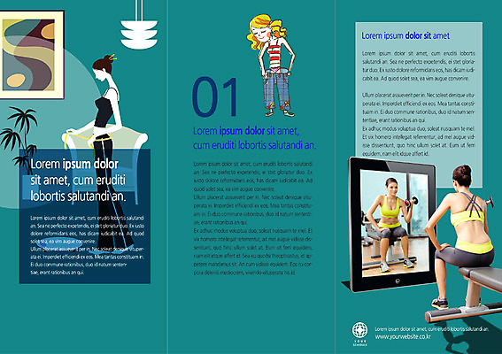 PSD 서양인 외국인 템플릿 편집 표지디자인 북디자인 여자 내지 리플렛 다이어트 북커버 3단접지 줄자 건강 사람 팜플렛 여러명 성인 태블릿 운동 아령 체중계 여자만 성인여자만 성인만 이미지템플릿 다수 자 인종 전자제품 스마트기기 파일형식