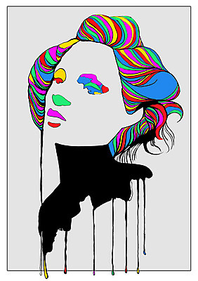 PSD 모델 여자 패션 일러스트 한명 사람 성인 물감 우아함 팝아트 여자만 여자한명만 성인여자만 성인만 국내일러스트 1 컨셉 미술도구 그림 파일형식