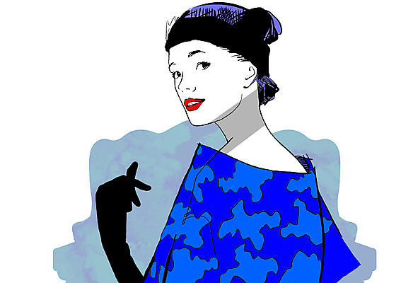 PSD 모델 여자 패션 일러스트 한명 사람 성인 우아함 빨간립스틱 여자만 여자한명만 성인여자만 성인만 국내일러스트 1 컨셉 파일형식