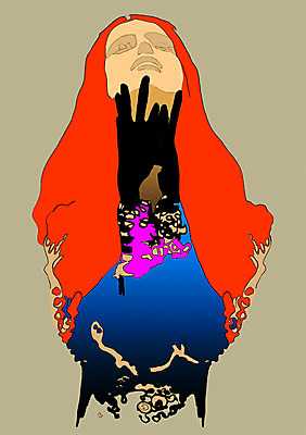 PSD 모델 여자 패션 일러스트 한명 사람 성인 기도 우아함 팝아트 여자만 여자한명만 성인여자만 성인만 국내일러스트 1 컨셉 그림 파일형식