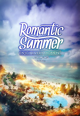 PSD 나무 식물 구름 편집 편집이미지 문자 알파벳 영어 계절 바다 휴가 수영장 사람없음 여름 여름휴가 바캉스 시원함 휴양지 디지털아트 레터링 이미지편집 자연요소 장소 파일형식 여름_계절