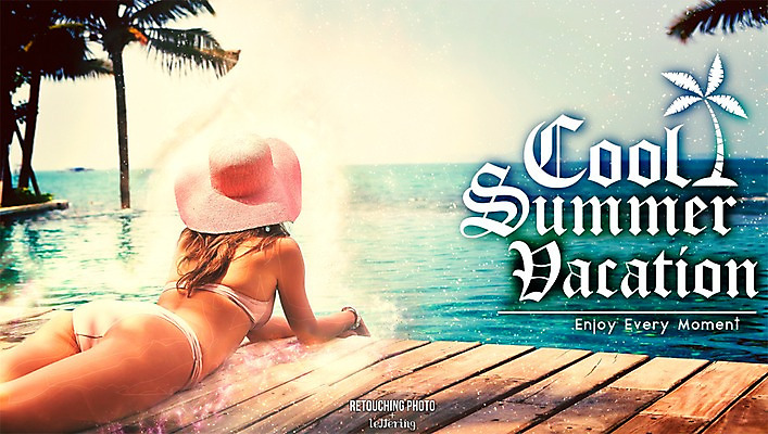 PSD 식물 편집 편집이미지 문자 모자 알파벳 영어 계절 여자 수영복 엎드리기 바다 휴가 한명 사람 풍경 성인 여름 여름휴가 바캉스 비키니 야자수 시원함 디지털아트 레터링 여자만 여자한명만 성인여자만 성인만 이미지편집 나무 1 잡화 옷 모션 파일형식 여름_계절