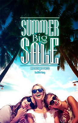 PSD 서양인 외국인 식물 편집 편집이미지 문자 알파벳 영어 계절 여자 하늘 휴가 사람 풍경 성인 세명 여름 여름휴가 바캉스 선글라스 야자수 세일 시원함 디지털아트 레터링 여자만 성인여자만 성인만 이미지편집 나무 안경 인종 파일형식 여름_계절