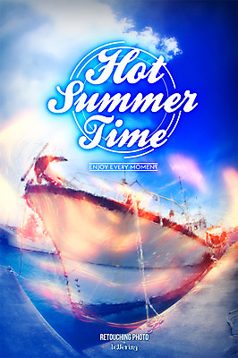 PSD 편집 편집이미지 문자 알파벳 영어 계절 바다 하늘 휴가 풍경 사람없음 여름 여름휴가 바캉스 시원함 선박 디지털아트 레터링 이미지편집 수상교통 파일형식 여름_계절