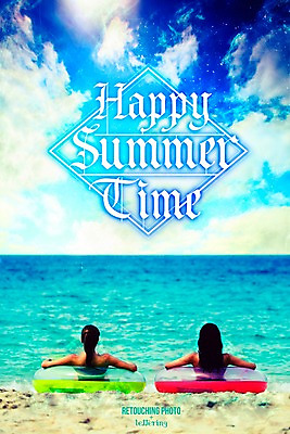 PSD 구름 편집 편집이미지 문자 알파벳 영어 계절 여자 바다 물놀이 하늘 휴가 사람 풍경 성인 해변 두명 뒷모습 여름 여름휴가 바캉스 시원함 튜브 디지털아트 레터링 여자만 성인여자만 성인만 이미지편집 자연요소 뷰포인트 놀이 파일형식 여름_계절