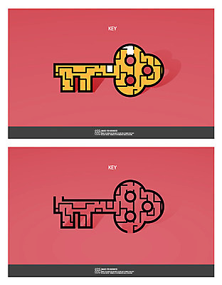 도형 문자 이동 패턴 일러스트 열쇠 사람없음 미스터리 미로 복잡 황금열쇠 국내일러스트 AI파일 컨셉 무늬 예측 파일형식 벡터