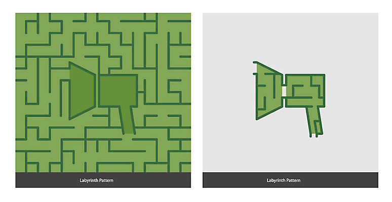 도형 문자 이동 패턴 일러스트 사람없음 확성기 소리 발표 미스터리 미로 복잡 주장 국내일러스트 AI파일 컨셉 무늬 예측 파일형식 벡터