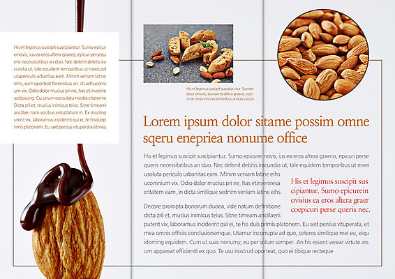 PSD 템플릿 편집 표지디자인 북디자인 출판디자인 내지 음식 리플렛 백그라운드 북커버 3단접지 팜플렛 사람없음 요식업 초콜릿 견과류 시럽 아몬드 이미지템플릿 산업 디저트 파일형식