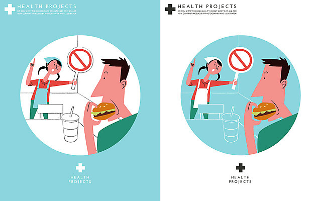 여자 남자 음식 캠페인 의자 일러스트 탁자 패스트푸드 건강 사람 여러명 성인 금지 햄버거 위생 질병 예방 보건 성인만 국내일러스트 AI파일 가구 다수 의학 인스턴트 파일형식 벡터