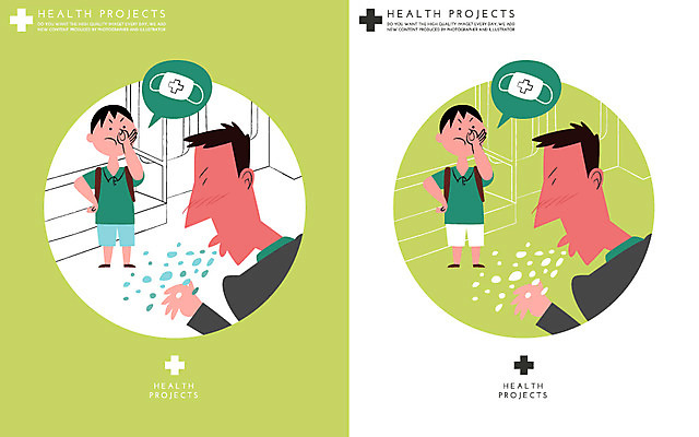남자 어린이 캠페인 일러스트 건강 마스크 사람 여러명 성인 위생 질병 예방 기침 보건 남자만 코로나바이러스 국내일러스트 AI파일 다수 의학 바이러스 파일형식 벡터