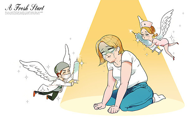 PSD 여자 남자 날개 일러스트 주사기 사람 성인 세명 뷰티 간호사 의사 우아함 좌절 성형수술 만화 비만 눈물 뱃살 성인만 순정만화 국내일러스트 감정 컨셉 의료기기 의료진 수술 몸매 파일형식