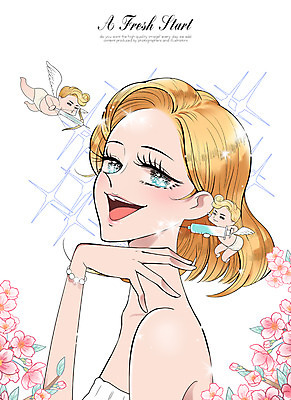 PSD 식물 여자 남자 꽃 일러스트 천사 주사기 사람 성인 세명 뷰티 우아함 성형수술 만화 큐피드 성인만 순정만화 국내일러스트 컨셉 의료기기 수술 파일형식