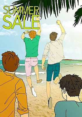 주간 PSD 계절 남자 바다 일러스트 사람 소년 여러명 성인 해변 야외 여름 세일 만화 아트툰 남자만 성인남자만 성인만 국내일러스트 자연요소 어린이 다수 그림 파일형식