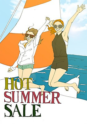 주간 PSD 계절 여자 바다 요트 일러스트 사람 성인 야외 두명 여름 선글라스 세일 점프 만화 아트툰 여자만 성인여자만 성인만 국내일러스트 자연요소 안경 배_교통 모션 그림 파일형식