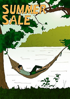 주간 PSD 나무 식물 계절 남자 바다 일러스트 한명 사람 성인 야외 여름 세일 만화 해먹 아트툰 남자만 남자한명만 성인남자만 성인만 국내일러스트 자연요소 1 침대 그림 파일형식