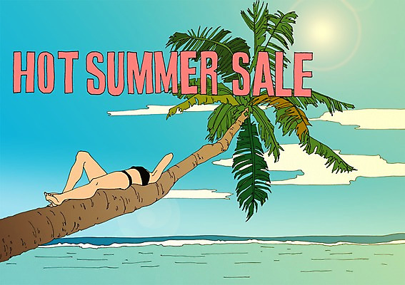 주간 PSD 식물 계절 여자 바다 일러스트 한명 사람 성인 야외 여름 비키니 야자수 세일 만화 아트툰 여자만 여자한명만 성인여자만 성인만 국내일러스트 자연요소 나무 1 수영복 그림 파일형식