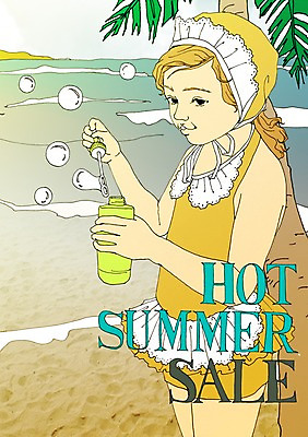 주간 PSD 계절 여자 수영복 어린이 일러스트 한명 사람 해변 야외 여름 세일 비눗방울 만화 아트툰 여자만 여자한명만 어린이만 소녀만 소녀한명만 국내일러스트 자연요소 1 옷 바다 그림 파일형식