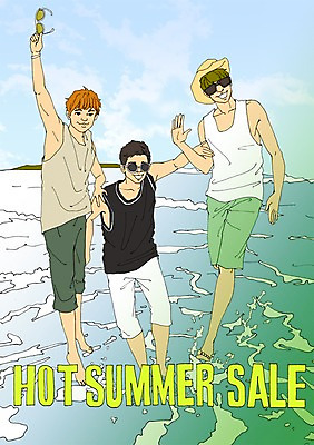 주간 PSD 모자 계절 남자 바다 일러스트 사람 성인 해변 야외 세명 여름 선글라스 세일 만화 아트툰 남자만 성인남자만 성인만 국내일러스트 자연요소 잡화 안경 그림 파일형식