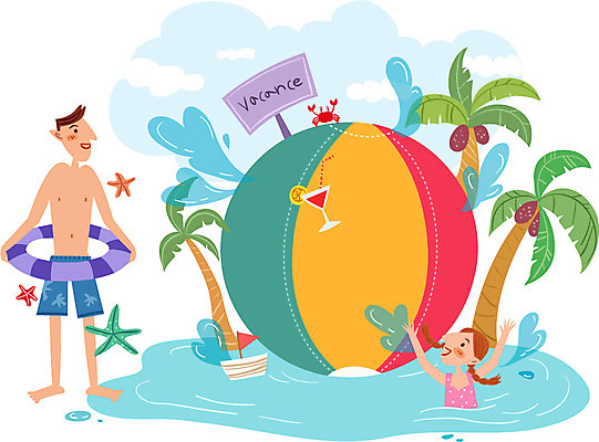 식물 여자 남자 어린이 일러스트 가족 물놀이 휴가 불가사리 함께함 사람 성인 두명 여름휴가 바캉스 야자수 자유 게 칵테일 비치볼 튜브 선박 국내일러스트 AI파일 나무 컨셉 수상교통 공 관계 놀이 극피동물 바캉스용품 주류 갑각류 파일형식 벡터 여름_계절