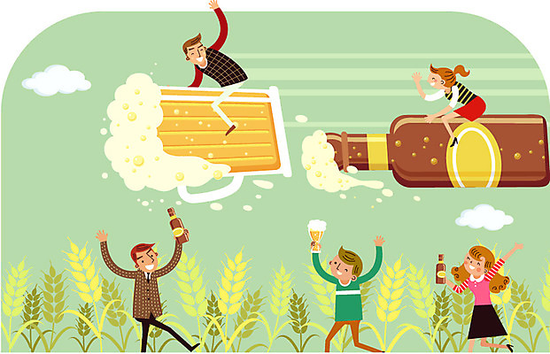 구름 여자 남자 일러스트 맥주 주류 함께함 사람 여러명 성인 기쁨 즐거움 보리 맥주잔 맥주병 비어피플 성인만 국내일러스트 AI파일 자연요소 감정 음료 다수 컨셉 술잔 술병 곡류 파일형식 벡터