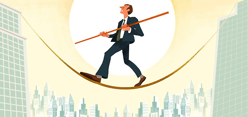 PSD 남자 일러스트 비즈니스 한명 사람 정장 빌딩 성인 태양 비즈니스맨 막대기 빌딩숲 외줄타기 국내일러스트 자연요소 1 옷 건물 직장인 묘기 줄타기 파일형식