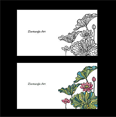 식물 배너 백그라운드 무늬 패턴 일러스트 도안 프레임 흑백 연꽃 사람없음 라벨 비교 고급 연잎 젠탱글 국내일러스트 AI파일 꽃 컨셉 잎 촬영기법 파일형식 벡터