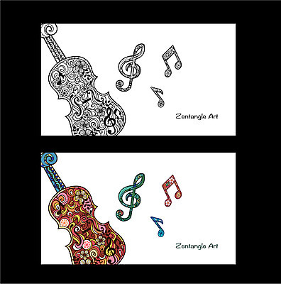 배너 악기 백그라운드 무늬 패턴 음표 일러스트 도안 프레임 흑백 사람없음 라벨 비교 고급 높은음자리표 바이올린 젠탱글 국내일러스트 AI파일 기호 음악 컨셉 현악기 촬영기법 파일형식 벡터