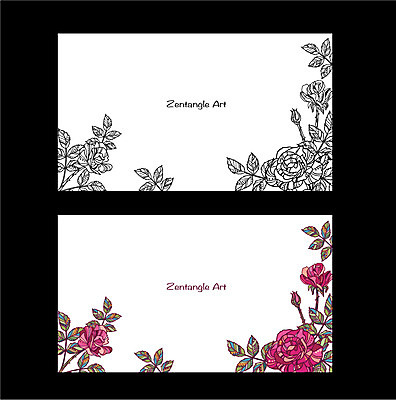 식물 배너 꽃 백그라운드 무늬 패턴 일러스트 도안 프레임 흑백 사람없음 장미 라벨 비교 고급 젠탱글 국내일러스트 AI파일 컨셉 촬영기법 파일형식 벡터