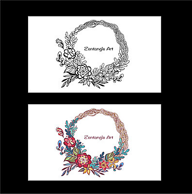 식물 배너 꽃 백그라운드 무늬 패턴 일러스트 도안 나뭇잎 프레임 흑백 사람없음 라벨 화관 비교 고급 젠탱글 국내일러스트 AI파일 컨셉 잎 촬영기법 파일형식 벡터