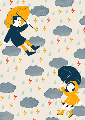 PSD 구름 문양 커플 사계절 여자 남자 백그라운드 패턴 일러스트 우산 장화 사람 성인 두명 여름 패턴백그라운드 비 번개 빗방울 먹구름 우비 국내일러스트 자연요소 옷 계절 신발 무늬 관계 날씨 비_날씨 파일형식 구름_자연