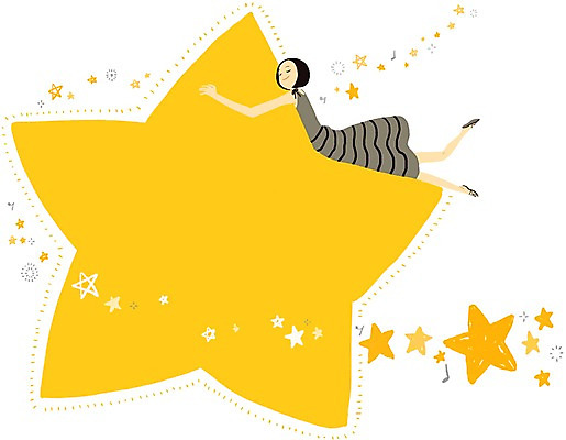 전신 PSD 여자 별 백그라운드 일러스트 안기 한명 사람 성인 희망 꿈 은하수 국내일러스트 자연요소 1 감정 모션 자연 파일형식