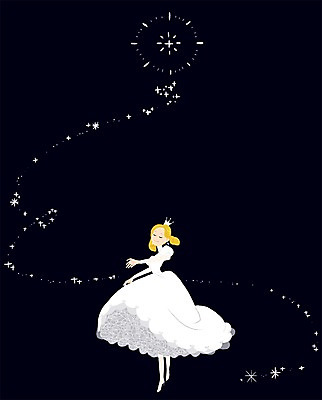 PSD 드레스 여자 백그라운드 일러스트 검은배경 동화 한명 사람 성인 희망 꿈 야간 공주님 국내일러스트 자연요소 1 옷 감정 검은색 파일형식