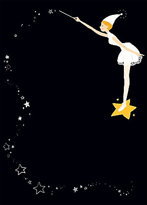 전신 PSD 여자 별 백그라운드 일러스트 지팡이 검은배경 요정 한명 사람 성인 희망 꿈 야간 요술 국내일러스트 자연요소 1 감정 검은색 파일형식