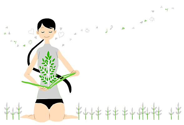 전신 PSD 나무 여자 백그라운드 일러스트 한명 사람 성인 책 새싹 희망 꿈 성장 국내일러스트 식물 1 감정 파일형식