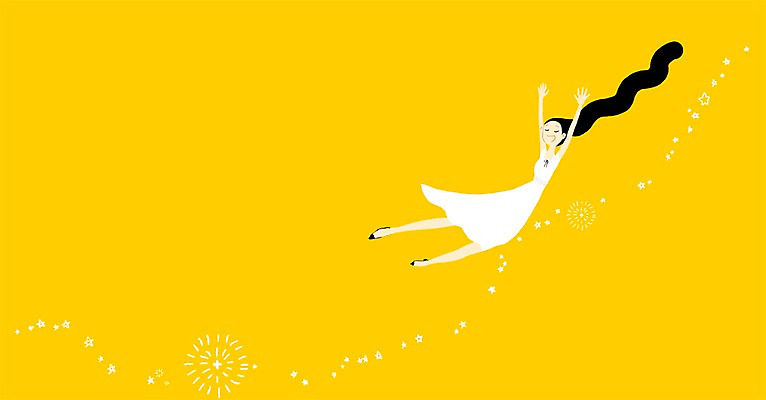 전신 PSD 여자 별 백그라운드 일러스트 한명 사람 성인 희망 꿈 국내일러스트 자연요소 1 감정 파일형식