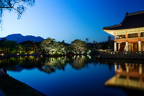 포토 JPG 나무 식물 한국문화 건축물 백그라운드 야경 조명 서울 사람없음 야외 관광지 반사 궁전 연못 분위기 경복궁 과거 경회루 국내포토 동양문화 건축 여행 컨셉 고건축 한국 야간 파일형식 풍경_경치