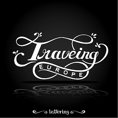 영어 행복 유럽 여행 일러스트 사람없음 라벨 필기체 레터링 국내일러스트 AI파일 문자 감정 나라 프레임 파일형식 벡터