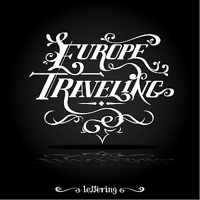 영어 유럽 여행 일러스트 사람없음 라벨 필기체 레터링 국내일러스트 AI파일 문자 나라 프레임 파일형식 벡터