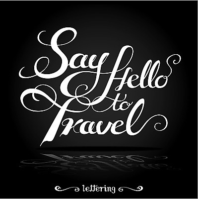 영어 행복 여행 일러스트 사람없음 라벨 필기체 레터링 국내일러스트 AI파일 문자 감정 프레임 파일형식 벡터