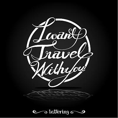 영어 행복 여행 일러스트 사람없음 라벨 필기체 레터링 국내일러스트 AI파일 문자 감정 프레임 파일형식 벡터