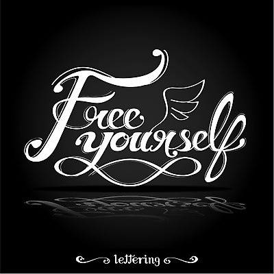 영어 행복 여행 날개 일러스트 사람없음 라벨 필기체 레터링 국내일러스트 AI파일 문자 감정 프레임 파일형식 벡터