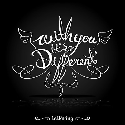 영어 행복 여행 날개 일러스트 사람없음 라벨 필기체 레터링 국내일러스트 AI파일 문자 감정 프레임 파일형식 벡터