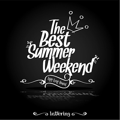 영어 계절 여행 일러스트 휴가 왕관 사람없음 여름 여름휴가 바캉스 라벨 필기체 레터링 국내일러스트 AI파일 문자 프레임 파일형식 벡터 여름_계절