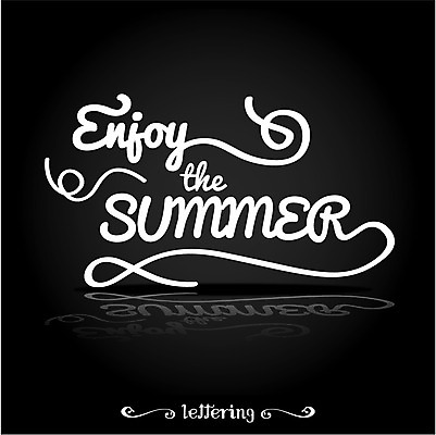 영어 계절 여행 일러스트 휴가 사람없음 여름 여름휴가 바캉스 라벨 필기체 레터링 국내일러스트 AI파일 문자 프레임 파일형식 벡터 여름_계절